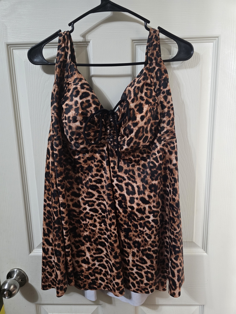 Leopard Print Tankini Swim Top